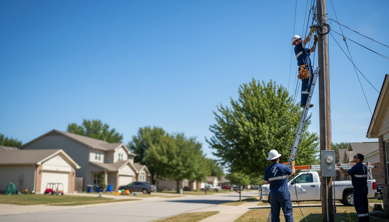 Residential electrician providing installation services in Dime Box, TX